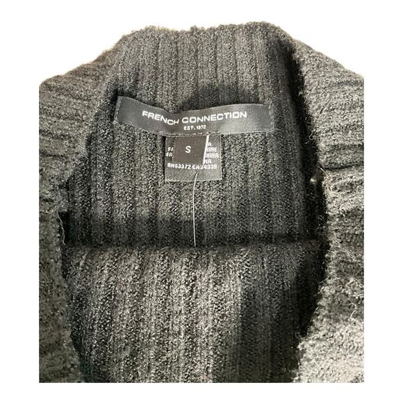 French Connection New With Tag Black & White Sweater Size Small Mock Turtle Neck - Picture 8 of 11